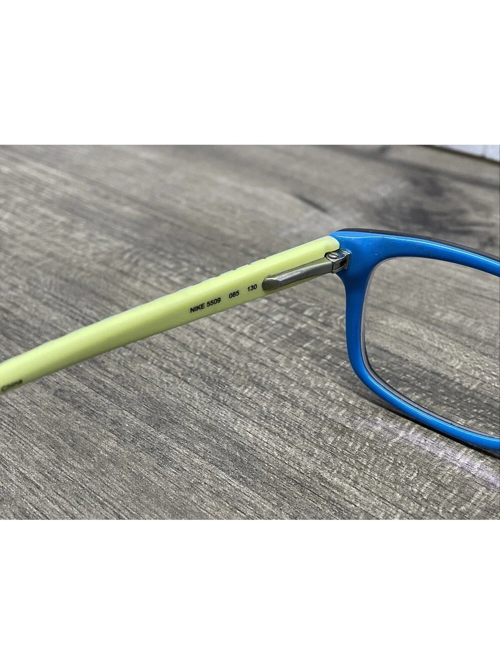 Nike Eyeglasses 5509 085 48[]17-130 Black Green Yellow Full Rim Frames Only